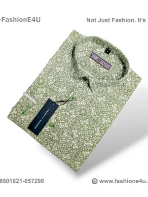 Tommy Hilfiger Olive Green Print Shirt